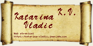 Katarina Vladić vizit kartica
